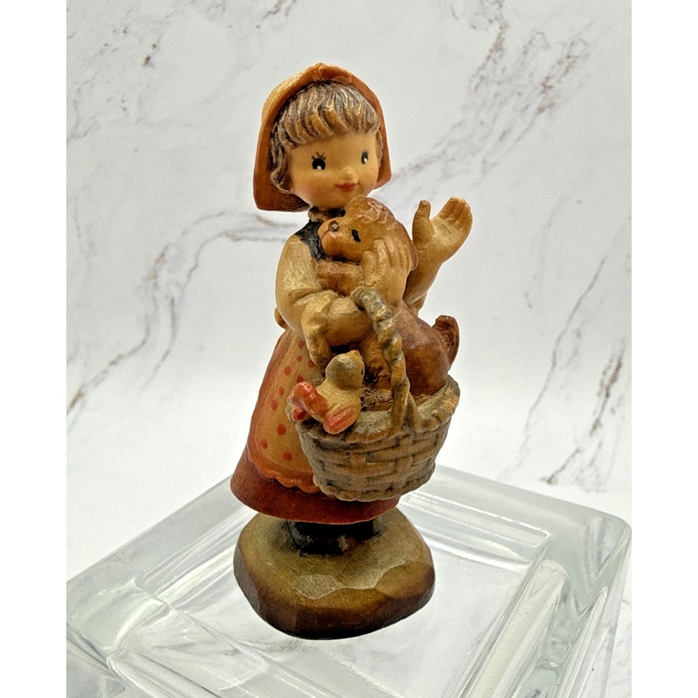 ANRI‎ Hand Carved Wood "Wanderer's Return" by Ulrich Bernardi 3" Tall Italy